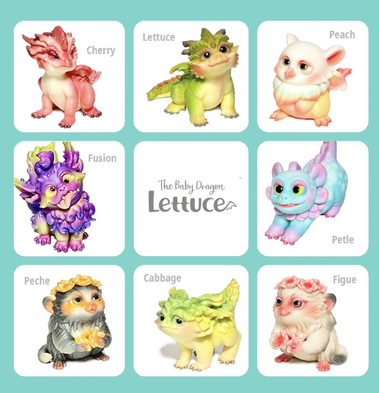 Original - Doujin Figure - The Baby Dragon Lettuce - Fusion (Shikisai Zokei Kobo, Taco Cheeno) photo 1